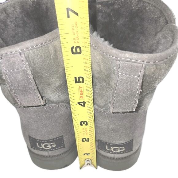 UGG Australia 1013437 Women's Cory Suede Ankle Sheepskin Boots Grey Size 8 - Picture 7 of 13